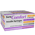 SureComfort U-100 Insulin Syringes 30g 3/10cc 5/16in 100/bx Case of 5 thumbnail