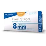 SureComfort U-100 Insulin Syringes 31G 1/2cc 5/16" 100/bx thumbnail