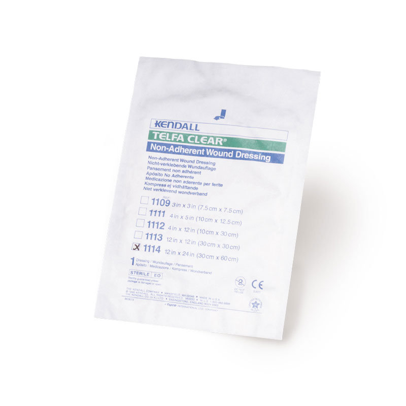 Covidien TELFA Pre-Cut Clear Wound Contact Dressing 12x24 25ct