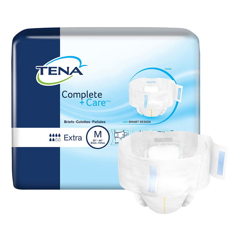 Tena Complete +Care Brief Medium 32-44 inch Package of 24