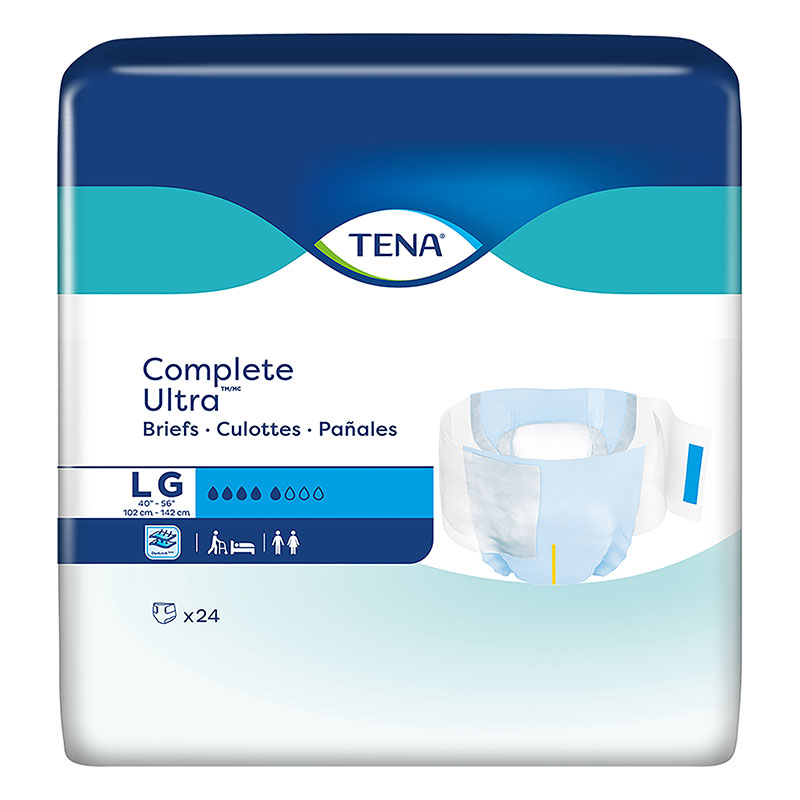 Tena Complete Ultra Brief Large 40-56 inch Case of 72
