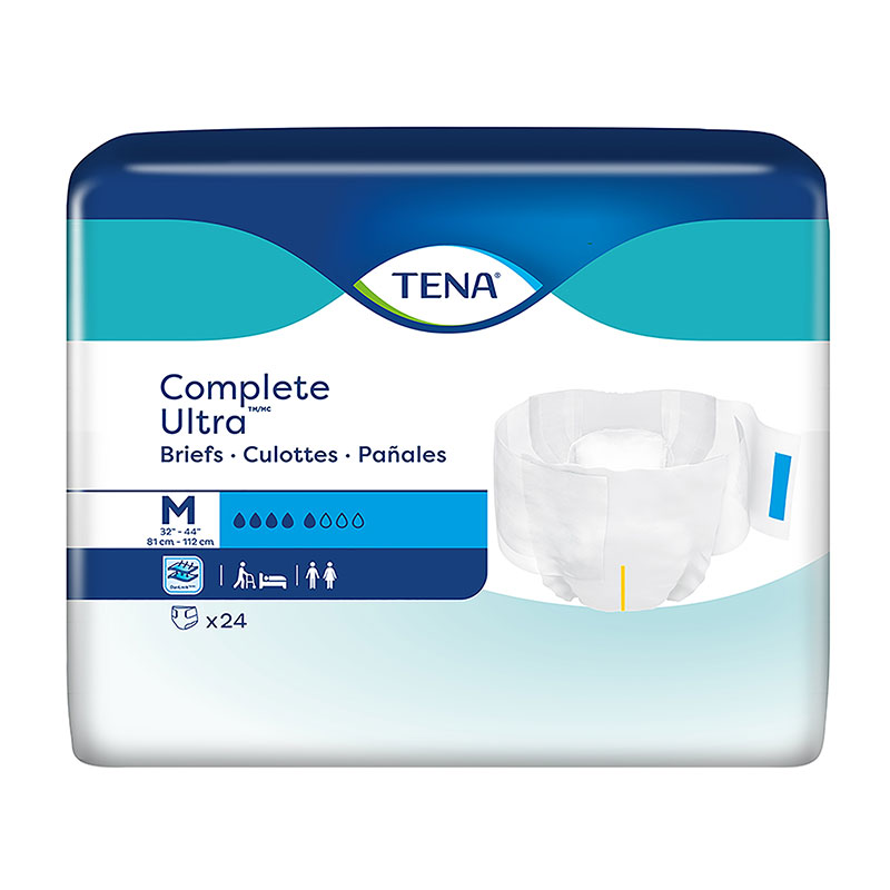 Tena Complete Ultra Brief Medium 32-44 inch Case of 72