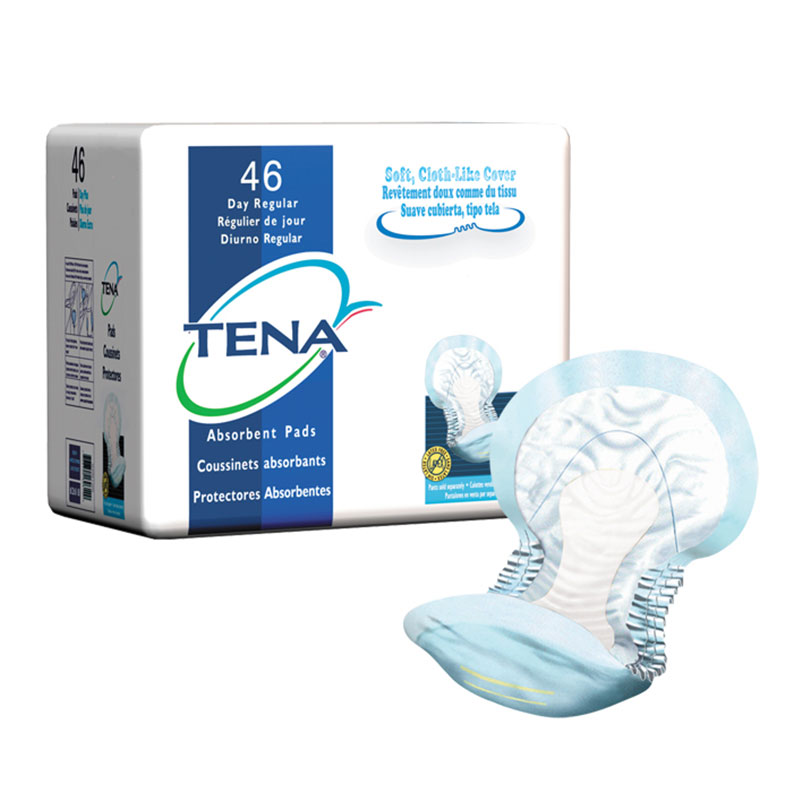 Tena Disposable Pads, Regular-Blue Sold By Package 46/Each