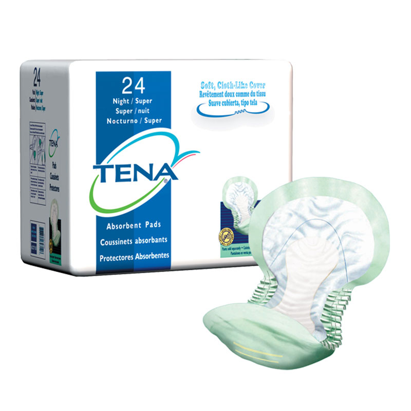 Tena Disposable Pads, Green Sold By Package 24/Each
