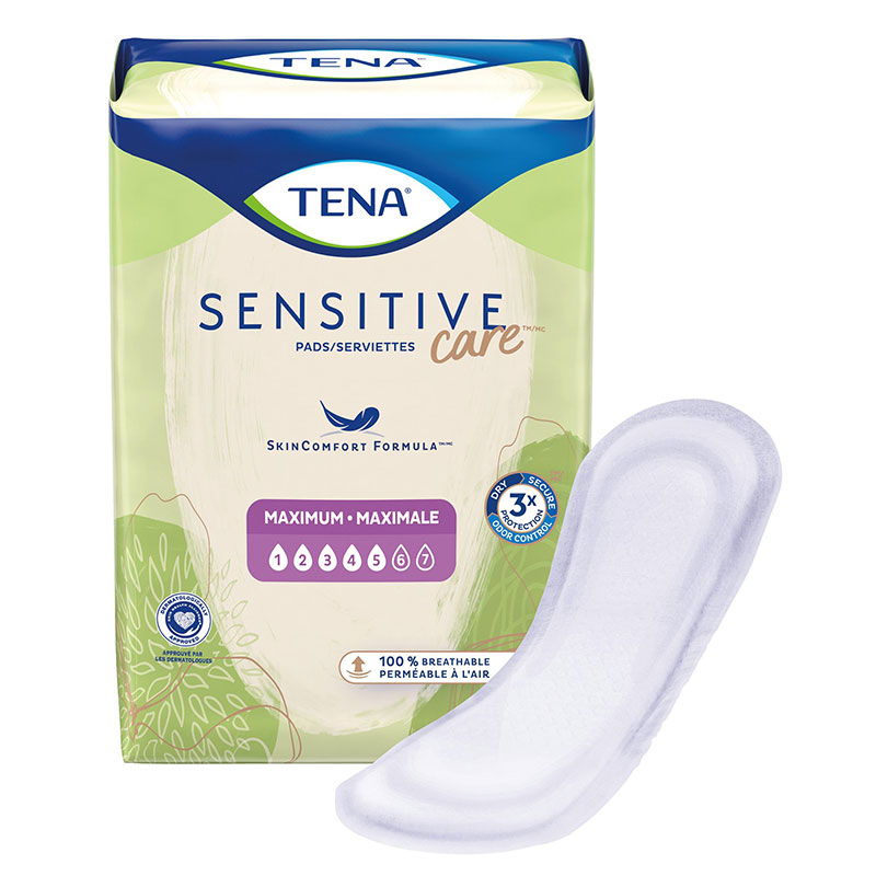 Tena Intimates Maximum Regular Pads 13 inch Case of 168