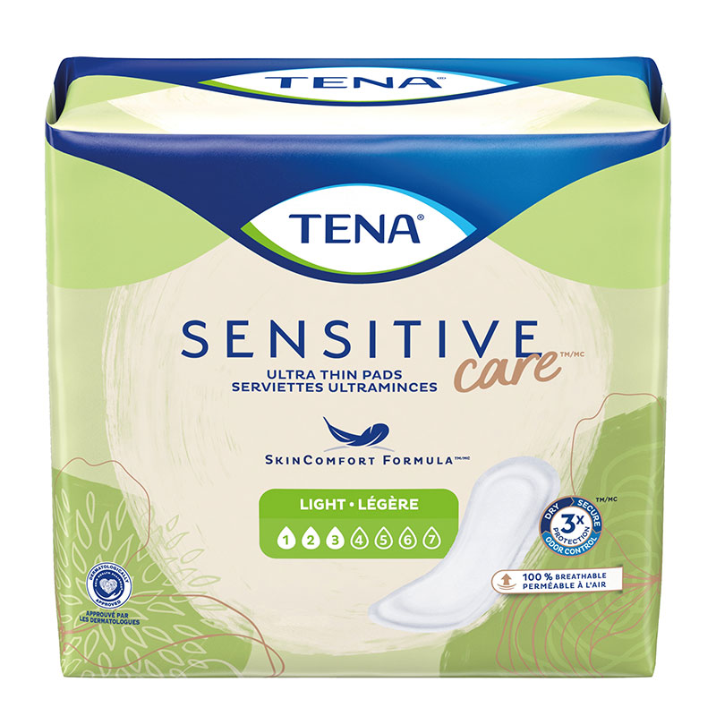Tena Intimates Ultra Thin Light Pads 10 inch Long Package of 24
