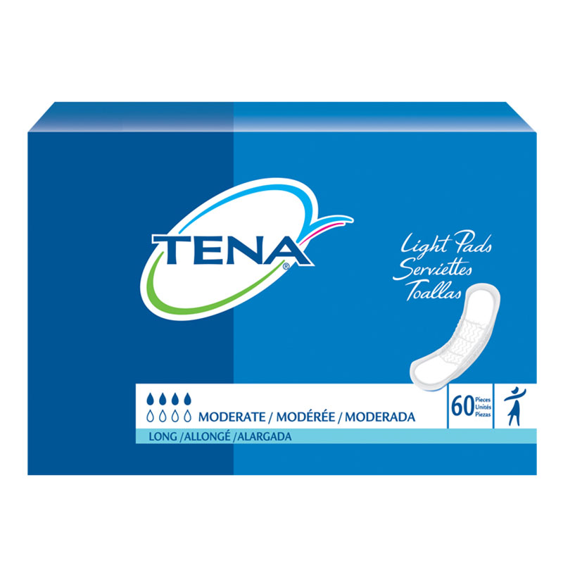 TENA Light Pads, Moderate Long - 180/case