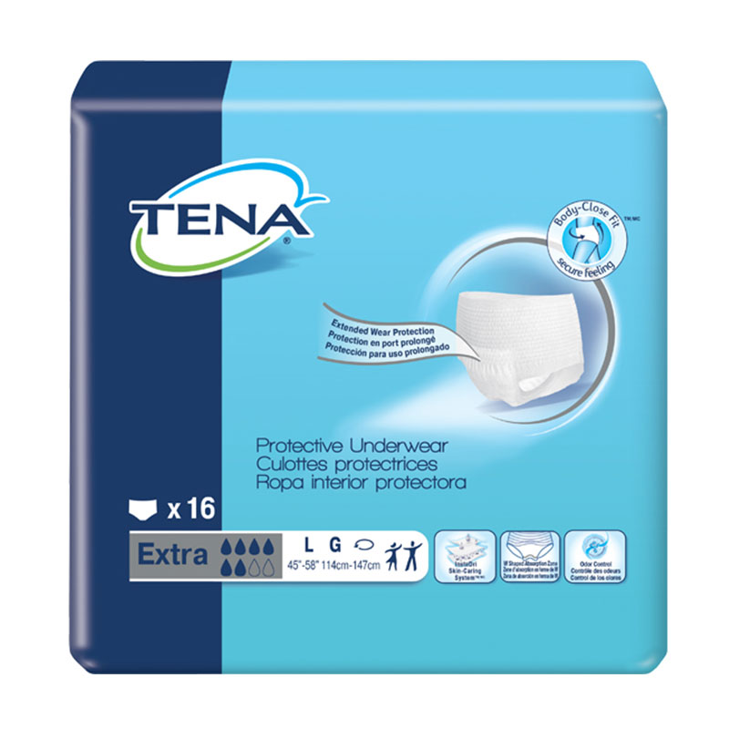 TENA Protective Underwear Extra Absorbency 45 inch - 58 inch Large - 16/bag