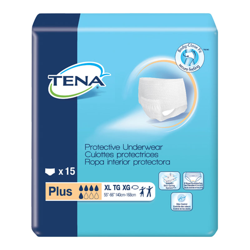 TENA Protective Underwear Plus Absorbency 55 inch -66 inch X-Large - 15/bag