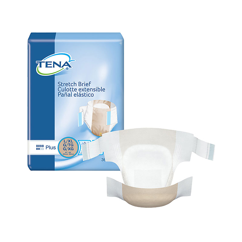 Tena Stretch Plus Large/XL 41-64 inch Package of 36