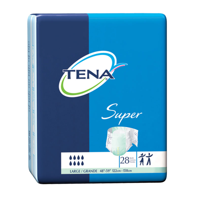 Tena Super Brief, Large Latex-Free Sold By Package 28/Each