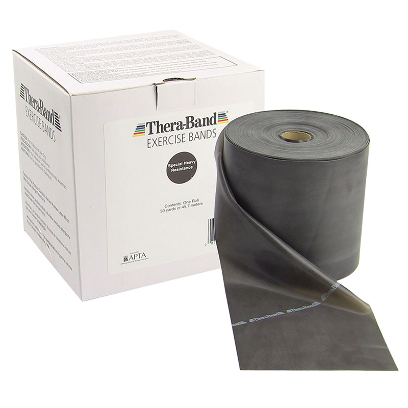 Thera-Band Latex-Free Resistance Band - Heavy 50 Yard Roll - Black