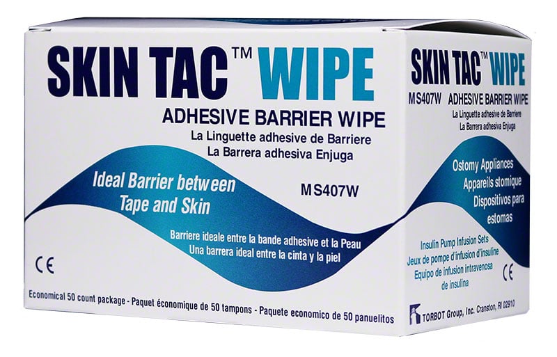 Torbot Skin Tac Adhesive Wipes MS407W - Box of 50