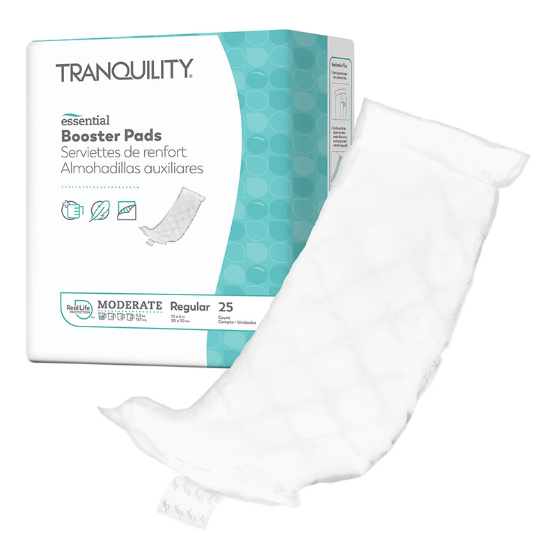 Tranquility ComfortCare Regular Absorbency Booster Pads Case of 200