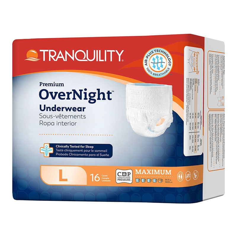 Tranquility Premium OverNight Abs Underwear Large 44-54 2116 4/Bag
