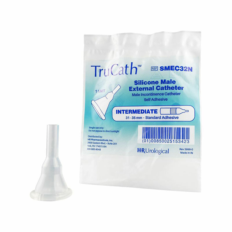 TruCath Male External Catheter 100% Silicone Intermediate 32mm Box of 100