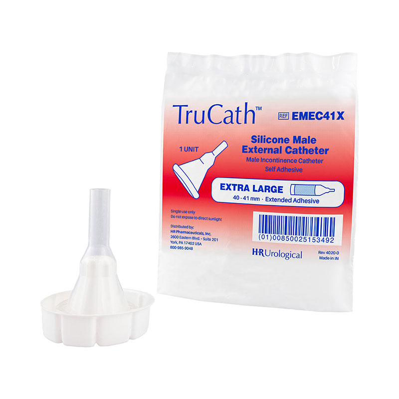 TruCath Male External Catheter Extended Adhesive Extra Large 41mm Box of 100