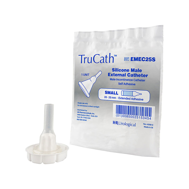 TruCath Male External Catheter Extended Adhesive Small 25mm Box of 100