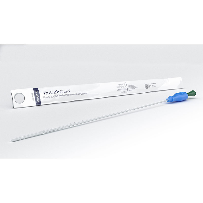 TruCath Oasis Intermittent Catheter TruProtect Grip 12FR 16 inch Box of 30