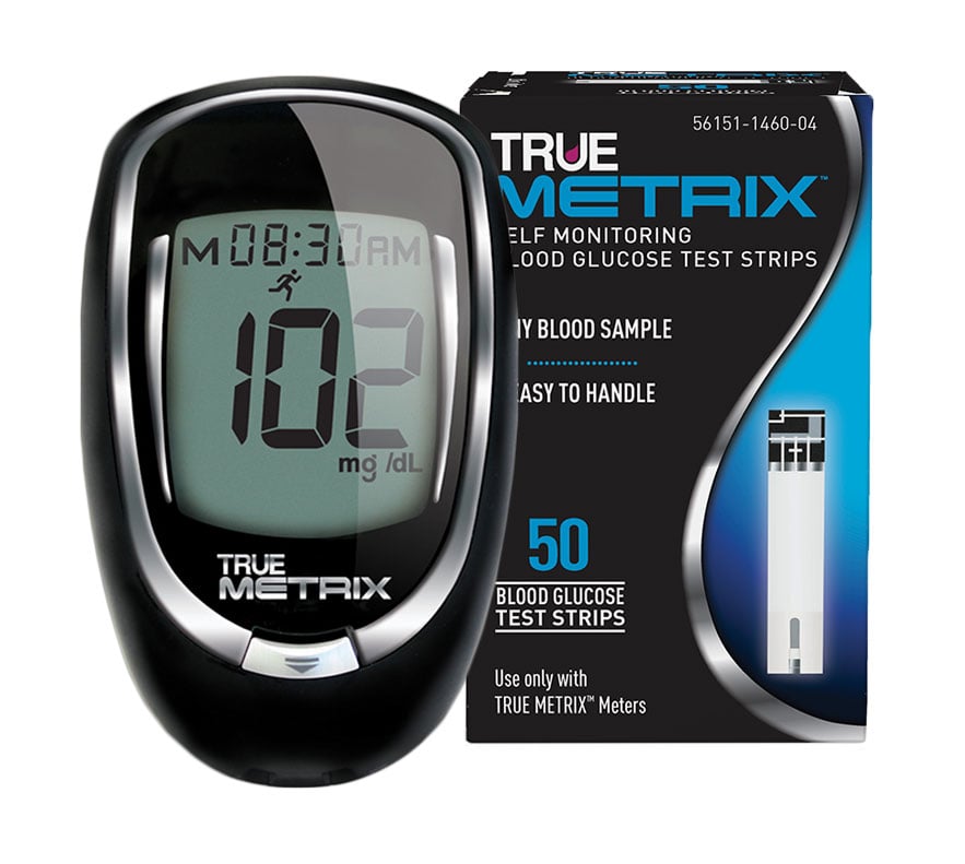 True Metrix Blood Glucose Test Strips 50/bx With Meter
