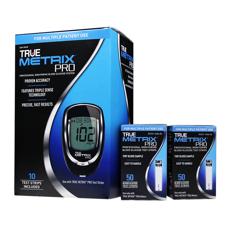 TRUE METRIX PRO Blood Glucose Meter With 100 Test Strips