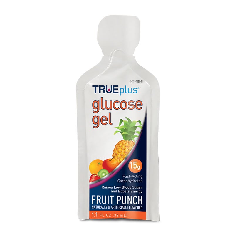 TRUEplus Glucose Gel 15 Gram 1.4oz Fruit Punch Case of 6