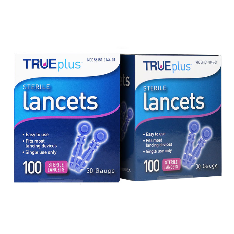 TRUEplus Sterile Lancets 30G Universal Twist Top 100/box Pack of 2