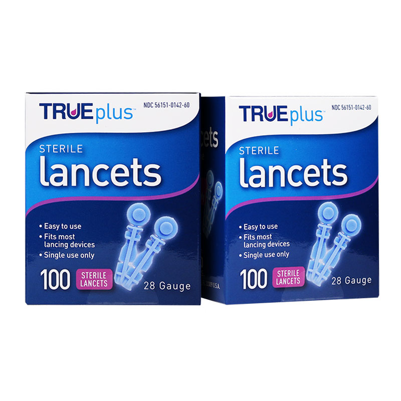 TRUEplus Sterile Lancets 28G Universal Twist Top 100/box Pack of 2