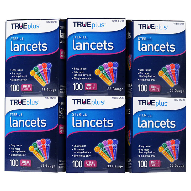 TRUEplus 33 Gauge Twist Top Lancets - Pack of 6