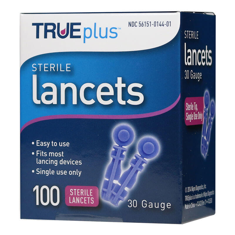 TRUEplus Sterile Lancets 30G Universal Twist Top 100/box
