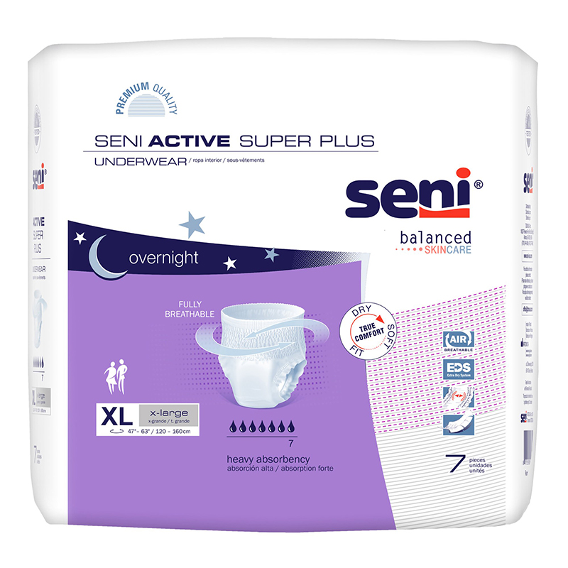 TZMO USA Seni Active Super Plus Pull-On Underwear Extra Large 47-63 inch Case of 28