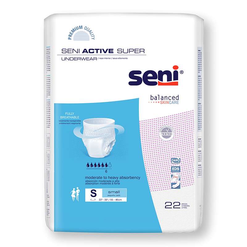 TZMO USA Seni Active Super Pull-On Underwear Small 22-33 inch Case of 88