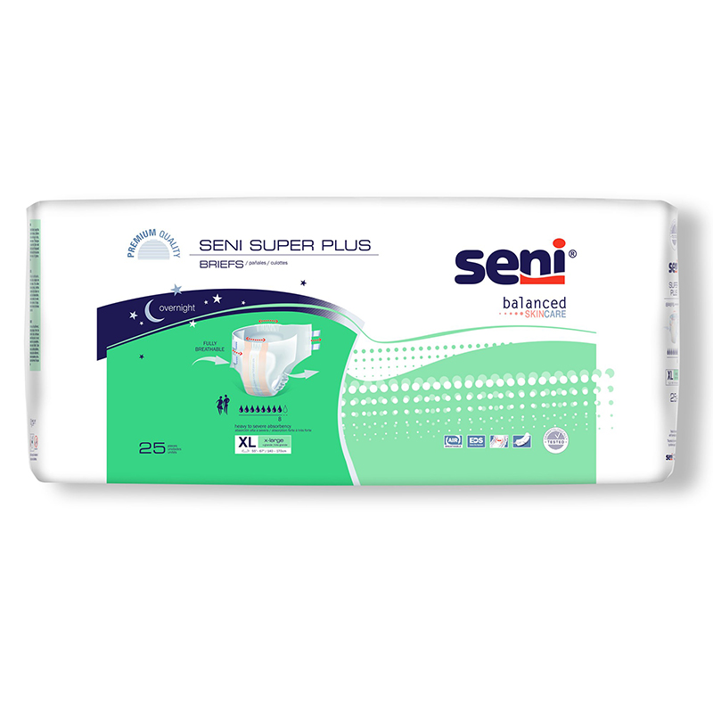 TZMO USA Seni Super Plus Briefs Extra Large 55-67 inch Package of 25