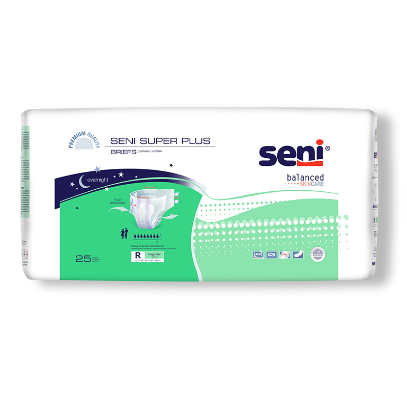 TZMO USA Seni Super Plus Briefs Regular 40-50 inch Package of 25