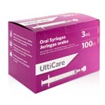 Ulticare 3ML Oral Syringes with Cap Sterile Box of 100 thumbnail