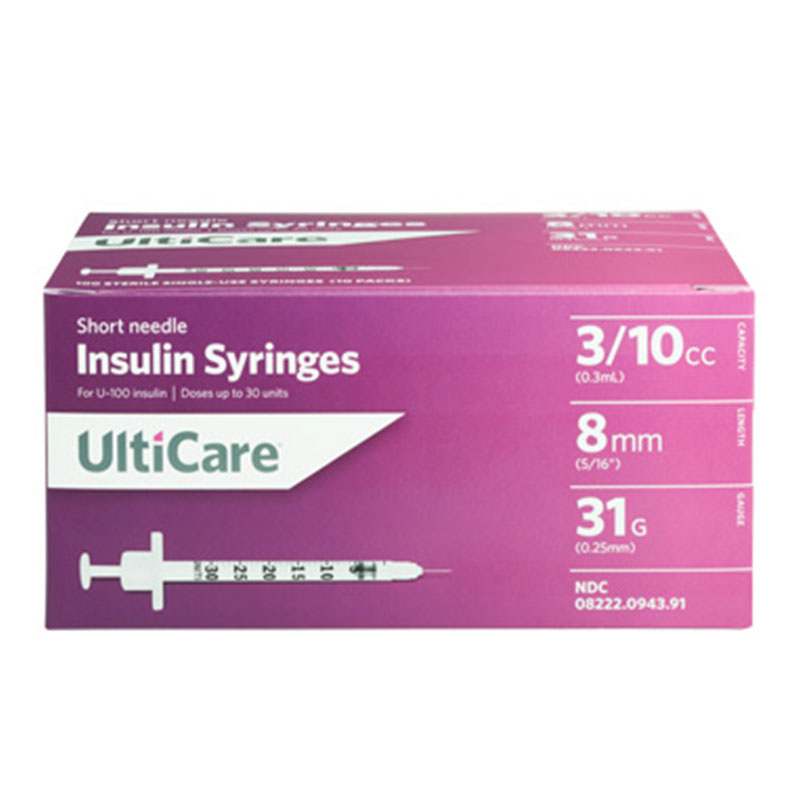 Buy UltiCare Insulin Syringes U100 31G 3/10cc 5/16" 100ct