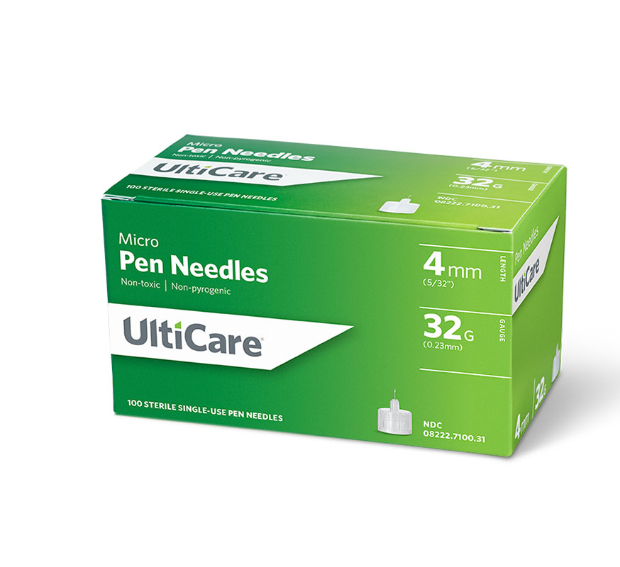UltiCare Micro Pen Needles 4mm, 32G, 100ct