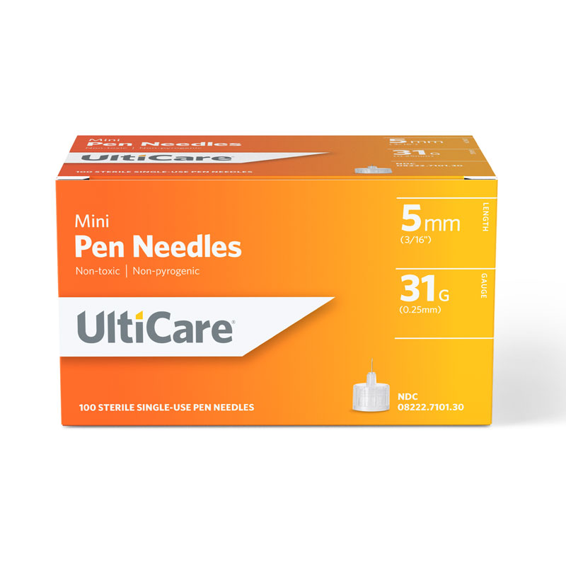 UltiCare Mini Pen Needles 31G 5mm 100 Count