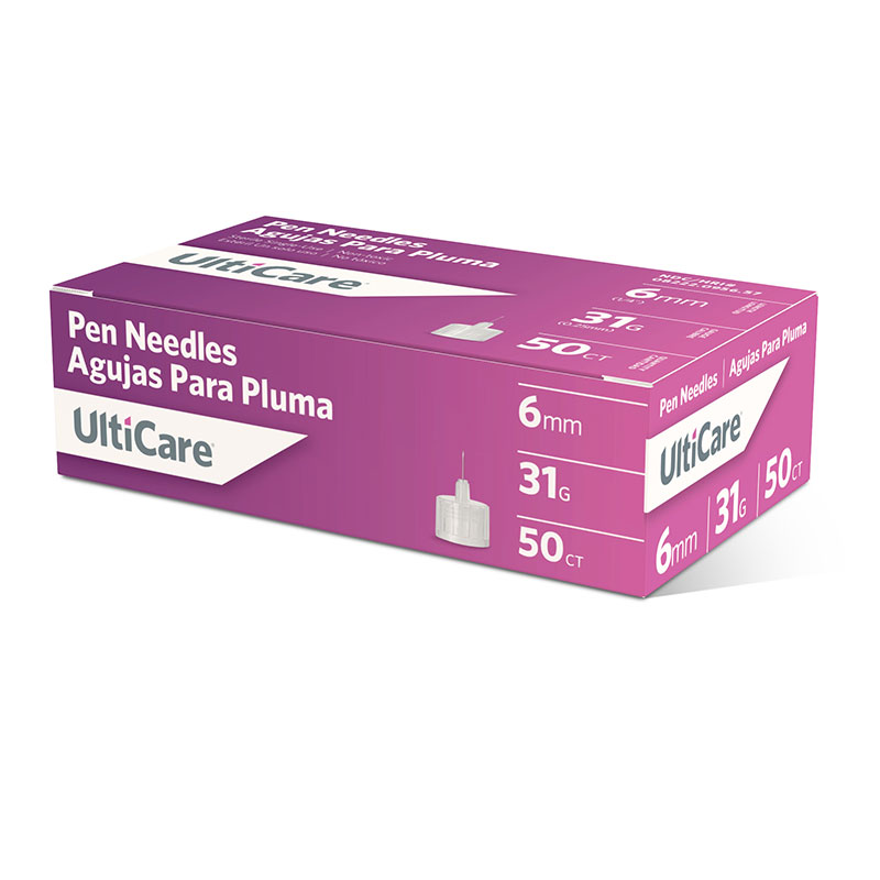 Ulticare Pen Needles 6mm 31g x 1/4" Pen Needles