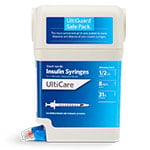 UltiCare UltiGuard U-100 Insulin Syringes 31g 1/2cc 5/16in 100/bx Case of 5 thumbnail