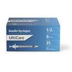 UltiCare U-100 Syringes 31G 1/2cc 6mm 100 Count thumbnail