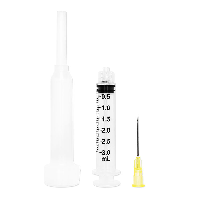 Ulticare VetRx 3ml 20G 1 inch Luer Lock Hard Pack Syringes Box of 100