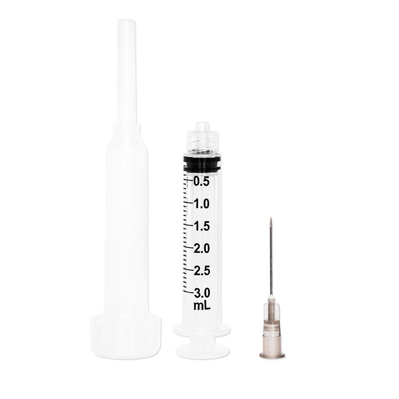 Ulticare VetRx 3ml 22G 1 inch Luer Lock Hard Pack Syringes Box of 100