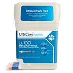 UltiCare UltiGuard U-100 VetRx Veterinary Syringes 29g 1/2cc 1/2" - Case of 5 thumbnail
