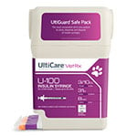 UltiCare UltiGuard U-100 Pet Syringes 31G 3/10cc 5/16" Half Unit 100ct thumbnail