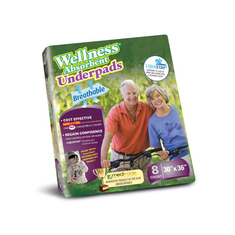 Unique Wellness Absorbent Underpads Size 30x36 inch Case of 48