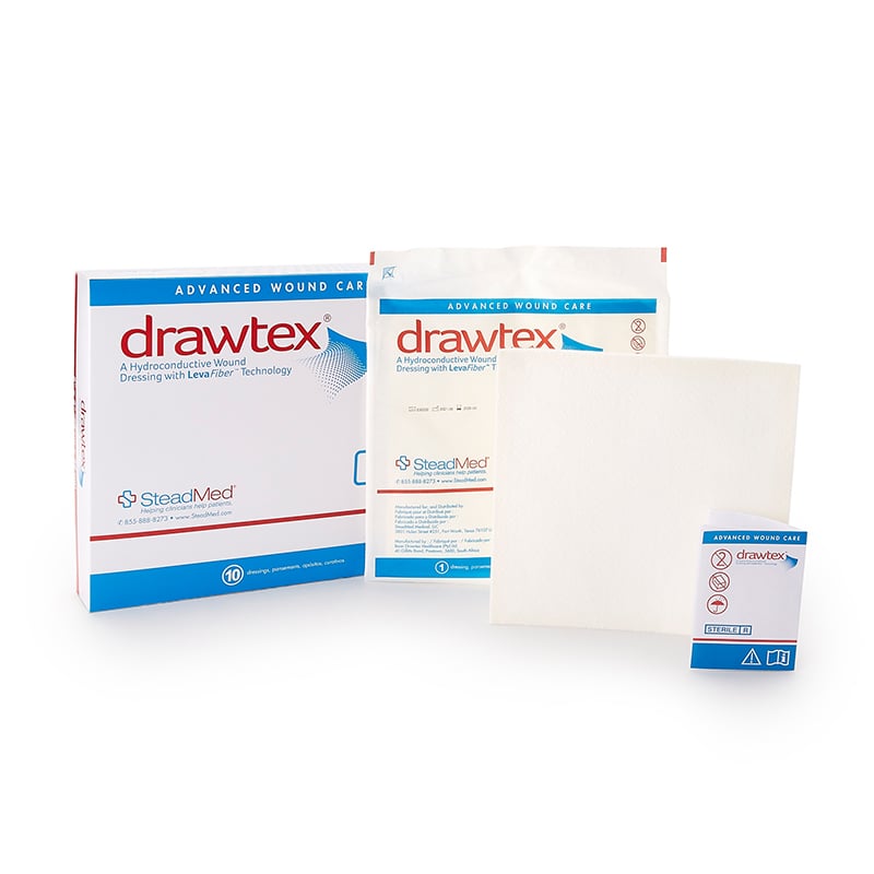 Urgo Medical Drawtex Hydroconductive Wound Dressing 8x8 inch Box of 10