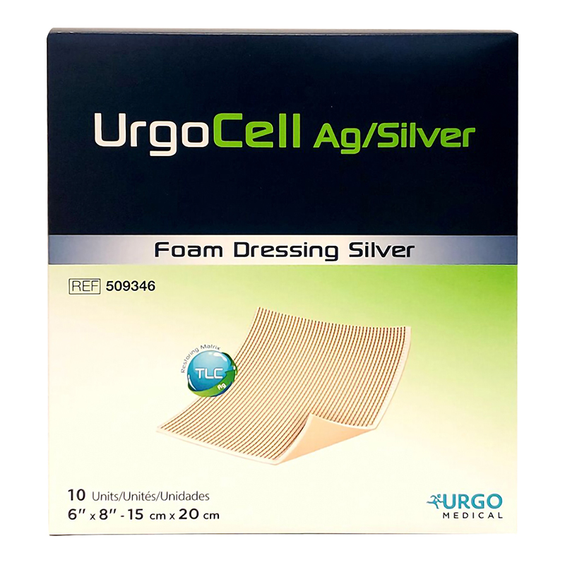 Urgo Medical Restore Non-adhesive Foam with Silver Dressing 6x8 inch Box of 10