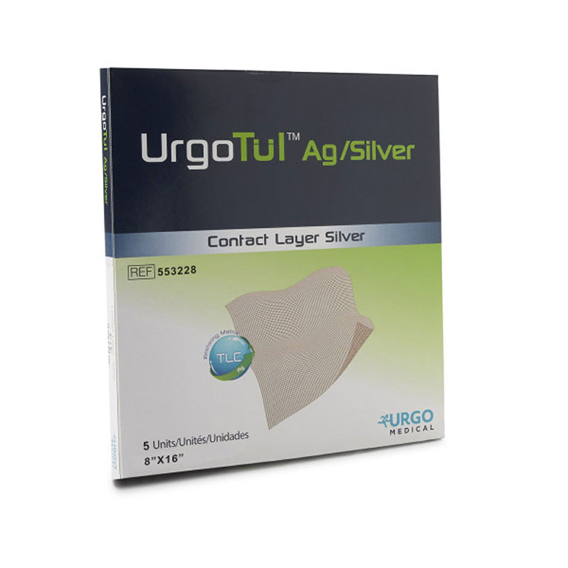Urgo Medical UrgoTul with Silver Wound Contact Layer Dressing 8x16 inch Box of 5