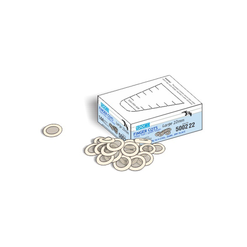 Urocare Large 22mm Finger Cots Box of 144